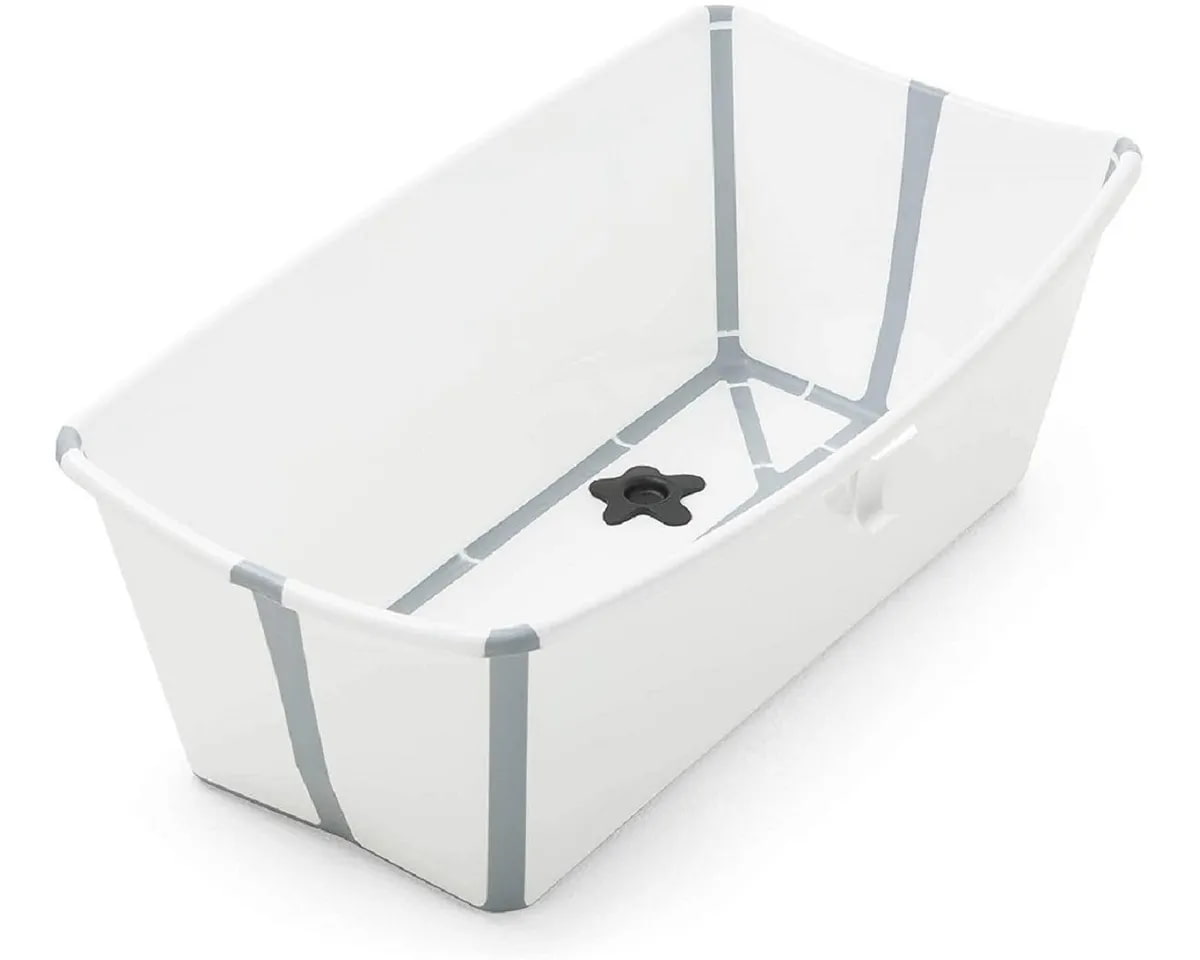 Banheira Dobrável Flexi Bath com Plug de Temperatura (branca) Stokke