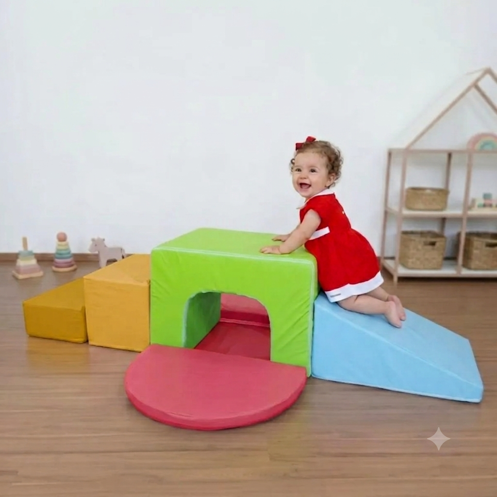 Circuito Espumado Soft Túnel - 6 Peças Brinquedos Mil