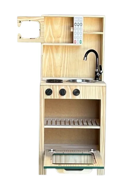 Cozinha Pequena Cinza + Kit Panelinha Montessoriana Fashion Toys