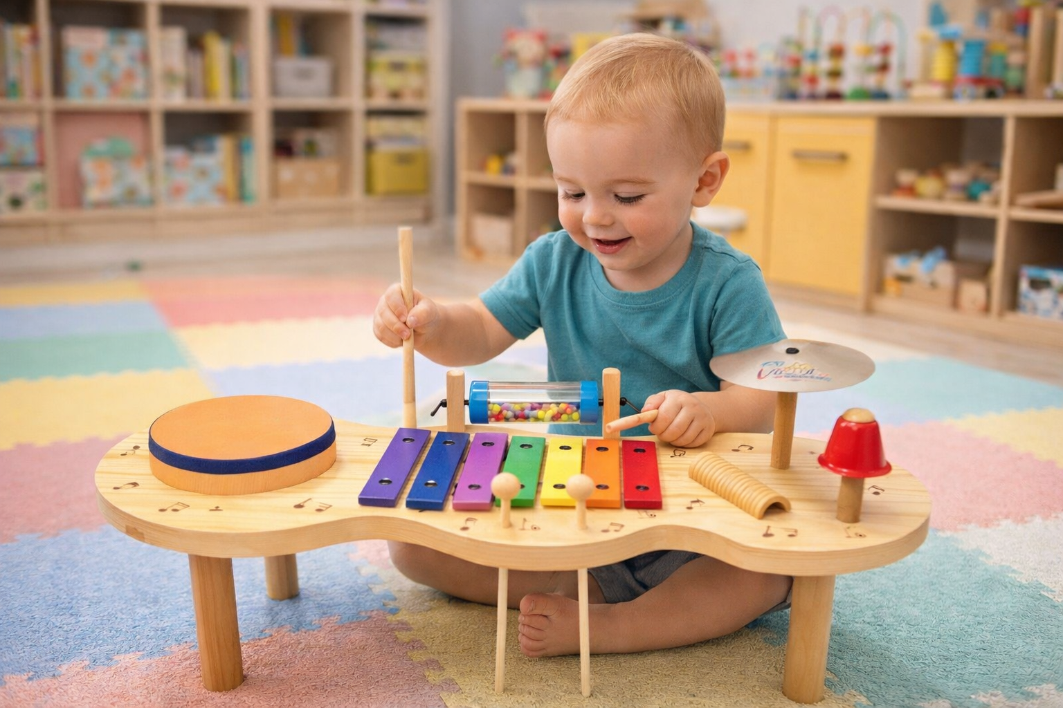 Pequena Percussão Baby Montessoriana World Toys