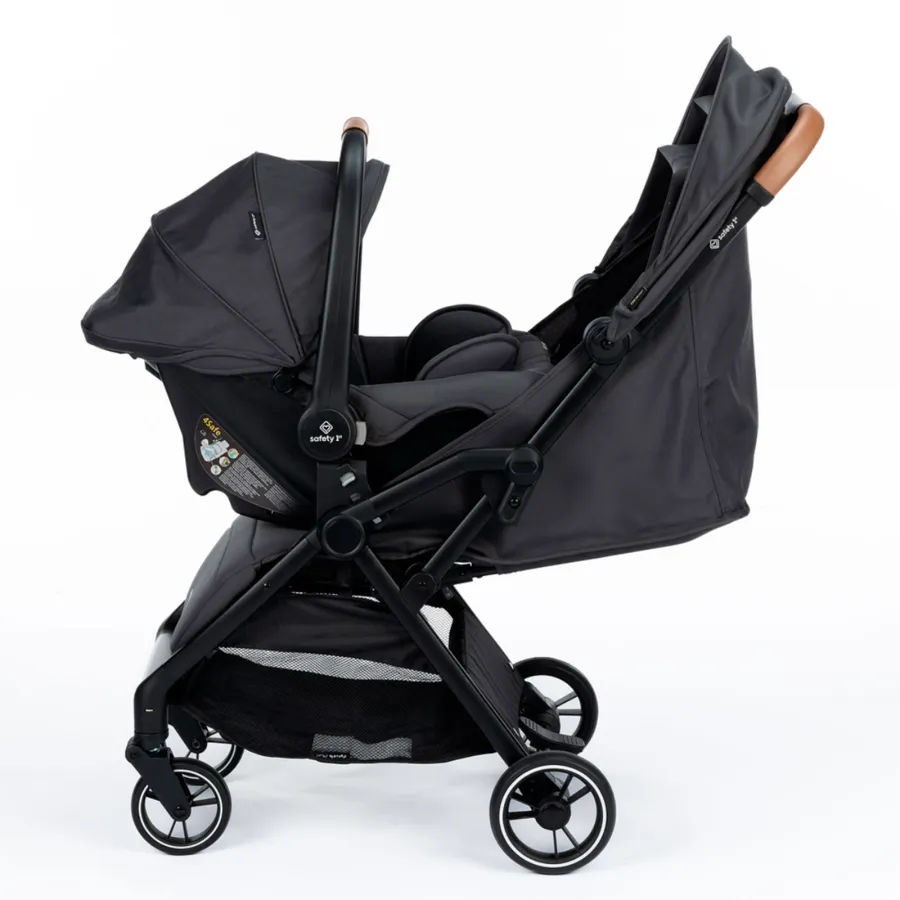 Travel System carrinho Spark Plus + bebê conforto 4Safe + adaptador Safety 1st
