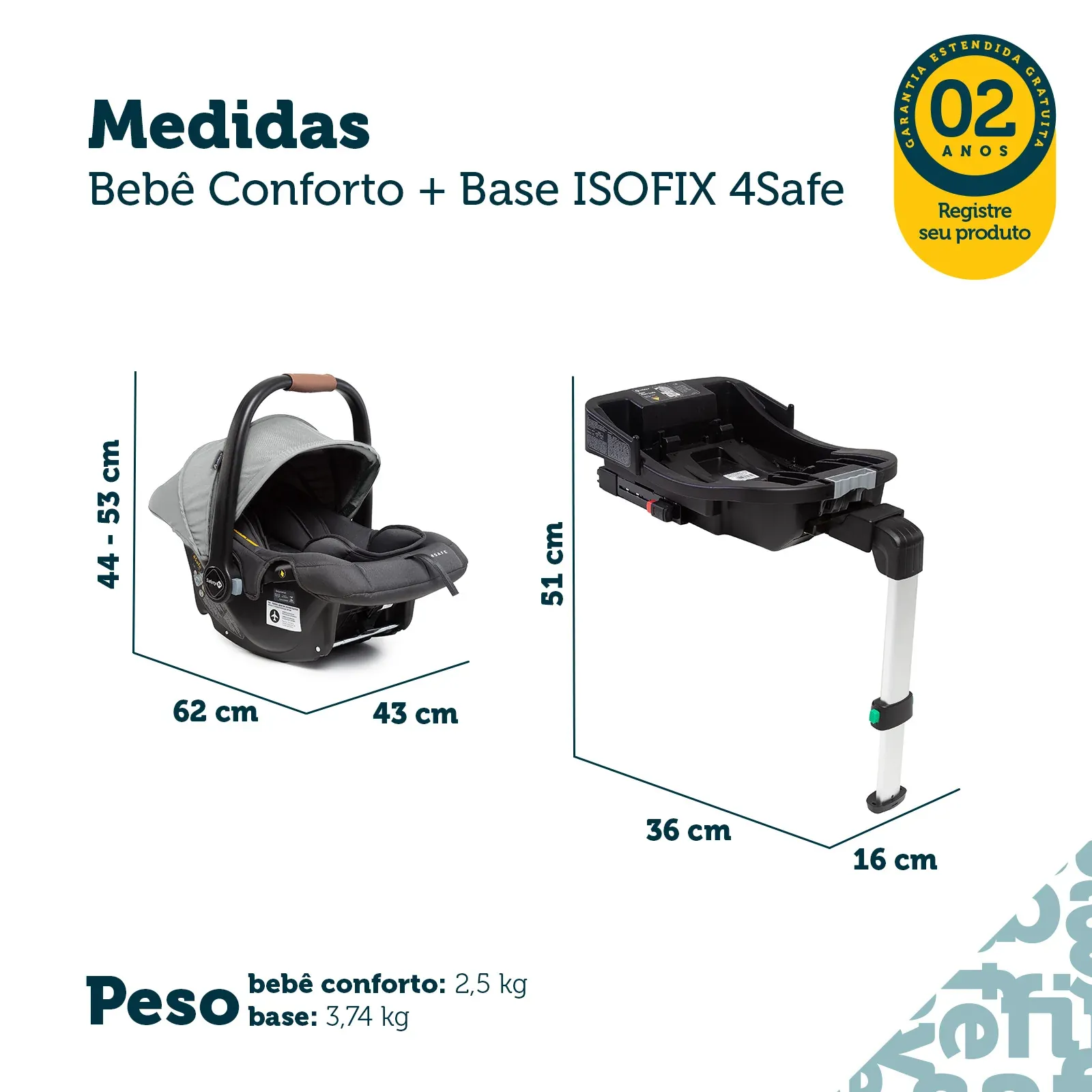 Bebê Conforto 4Safe com Base Isofix Safety 1st