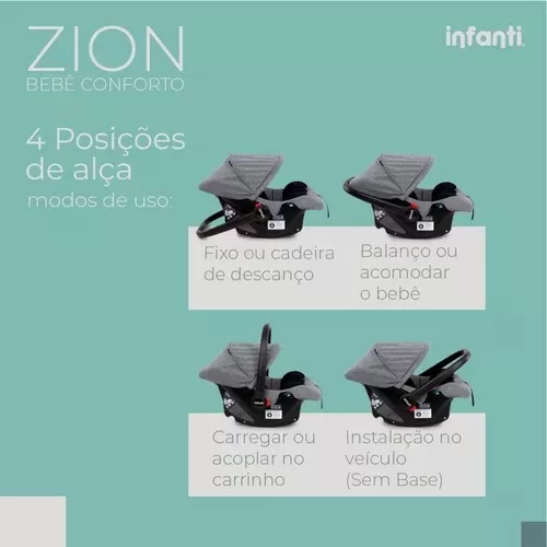 Bebê Conforto Zion + Base Para Bebê Conforto Elos Infanti