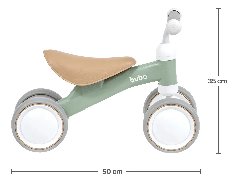 Bicicleta De Equilíbrio 4 Rodas Bebê Sem Pedal Infantil Buba