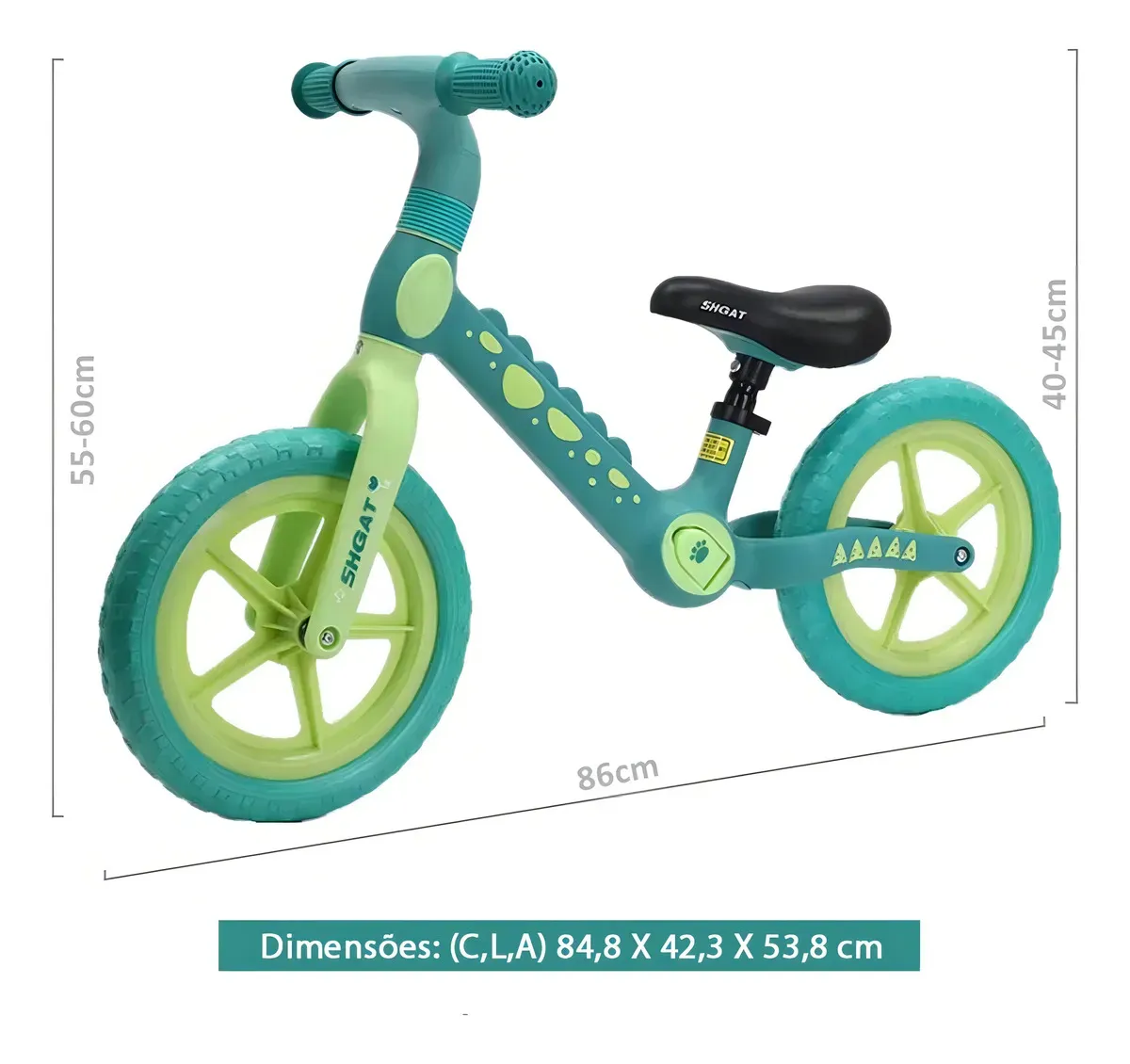 Bicicleta de Equilíbrio Dino Buba