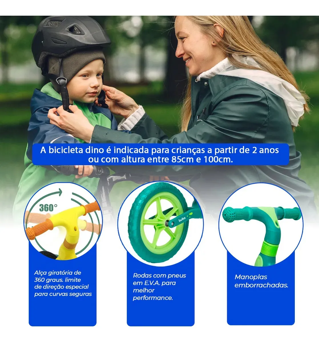 Bicicleta de Equilíbrio Dino Buba