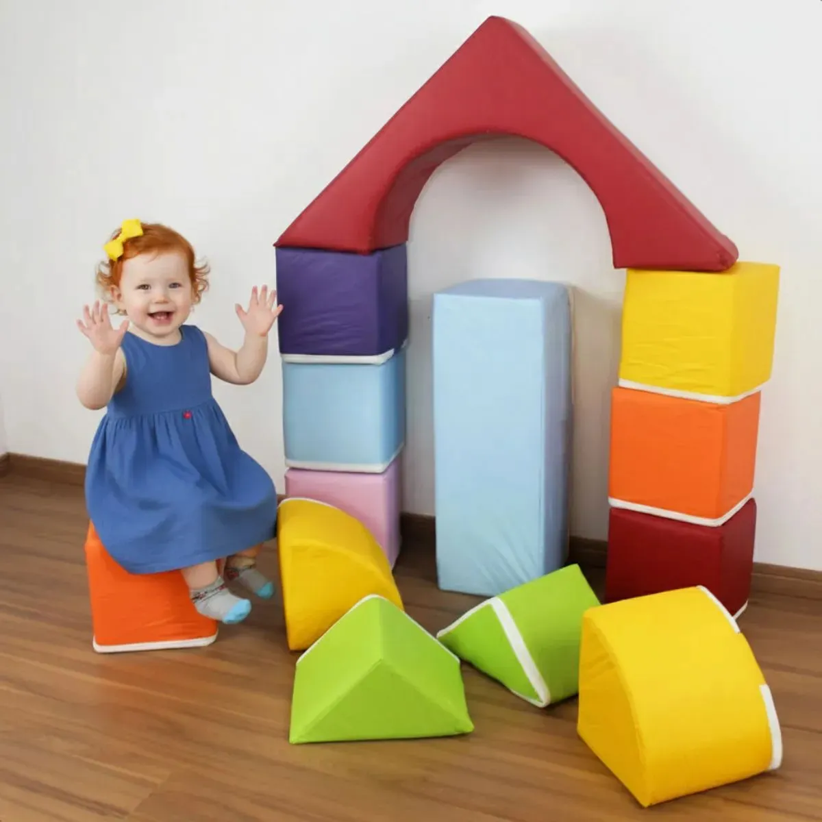 Blocos Geométricos Espumados 13 Peças 1 a 6 anos Brinquedos Mil