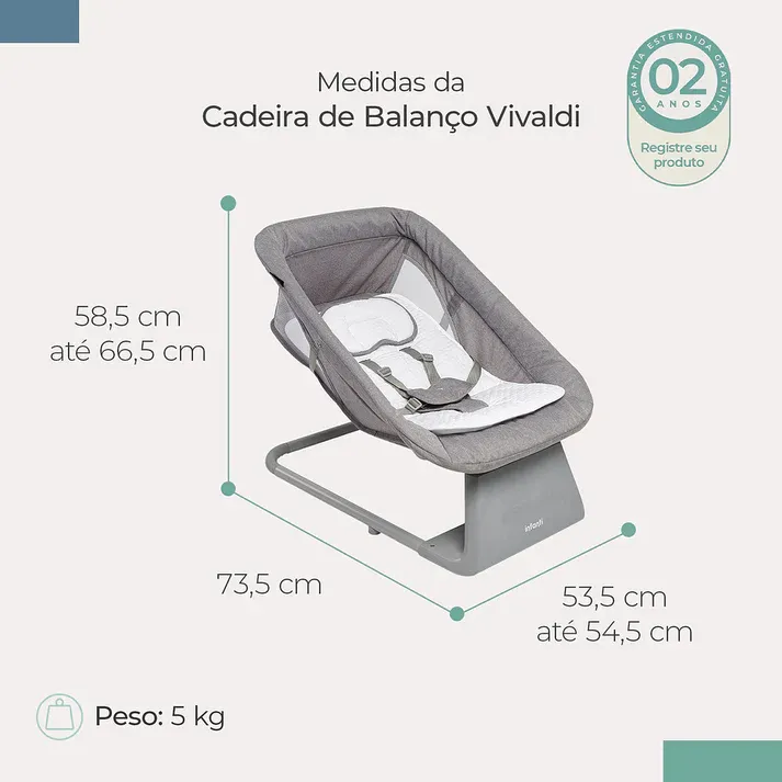 Cadeira de Balanço Automático Vivaldi Infanti