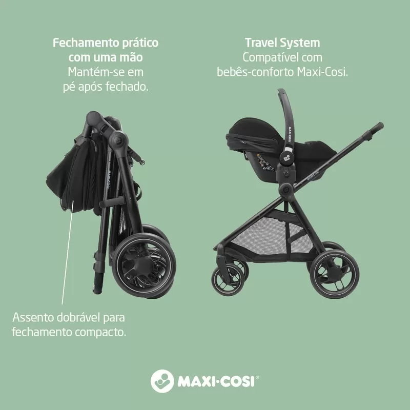 Carrinho de Bebê Anna³ Sparkling Grey Maxi Cosi