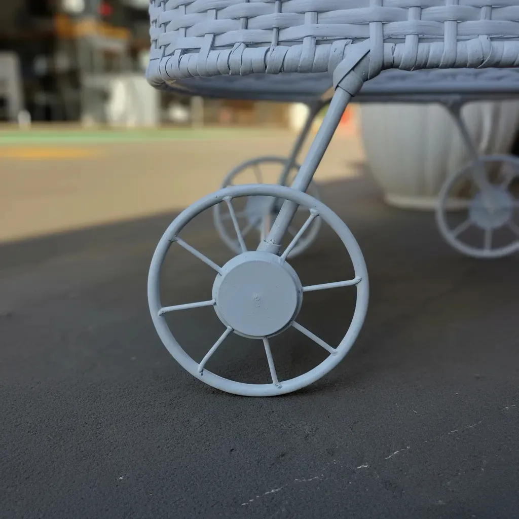 Carrinho de Bebe para Casamento (Daminha e Pajem) - Branco D'Cabana Artesanatoa e Decorações