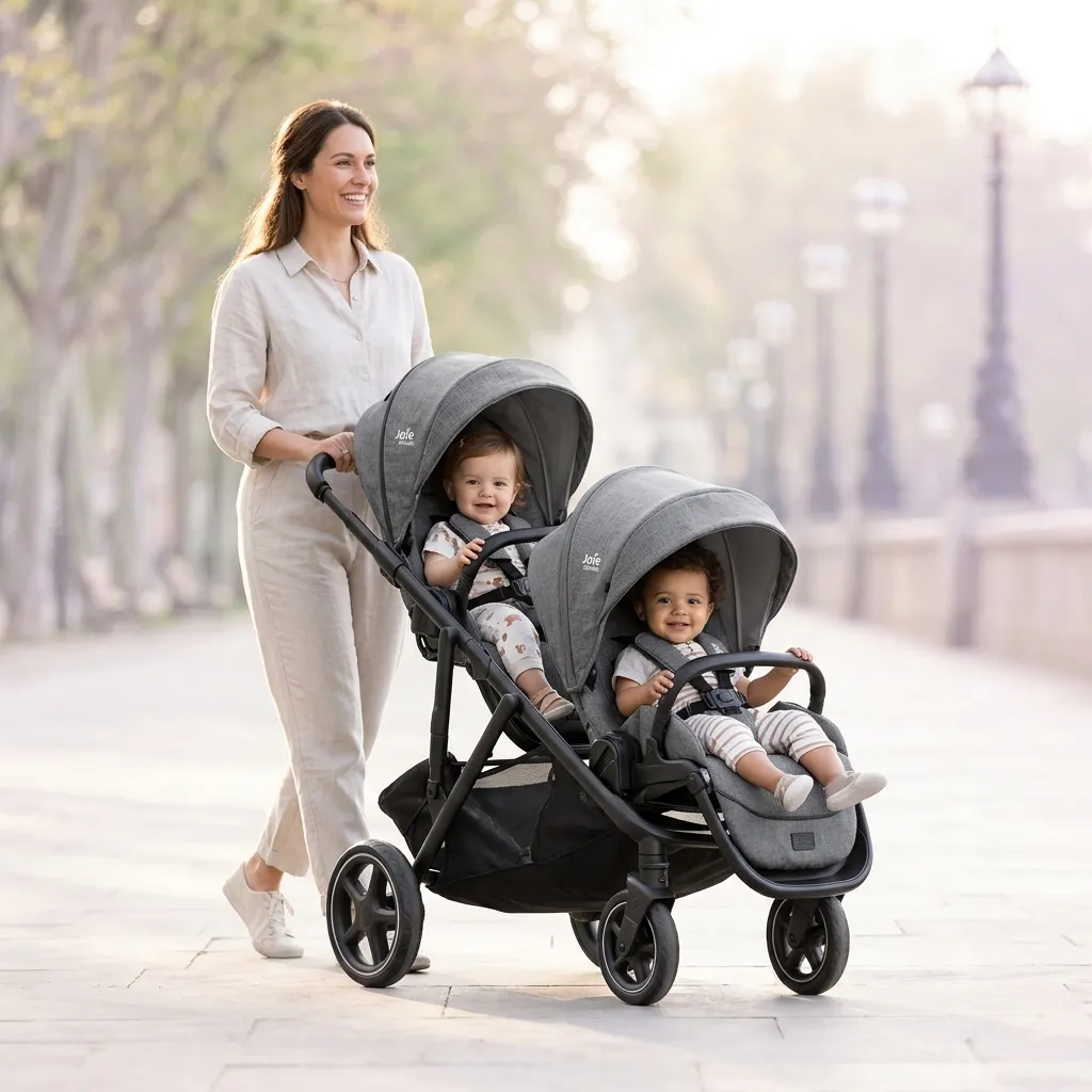 Kit Carrinho Duplo: Joie Signature Versiti + Assento Adicional Joie