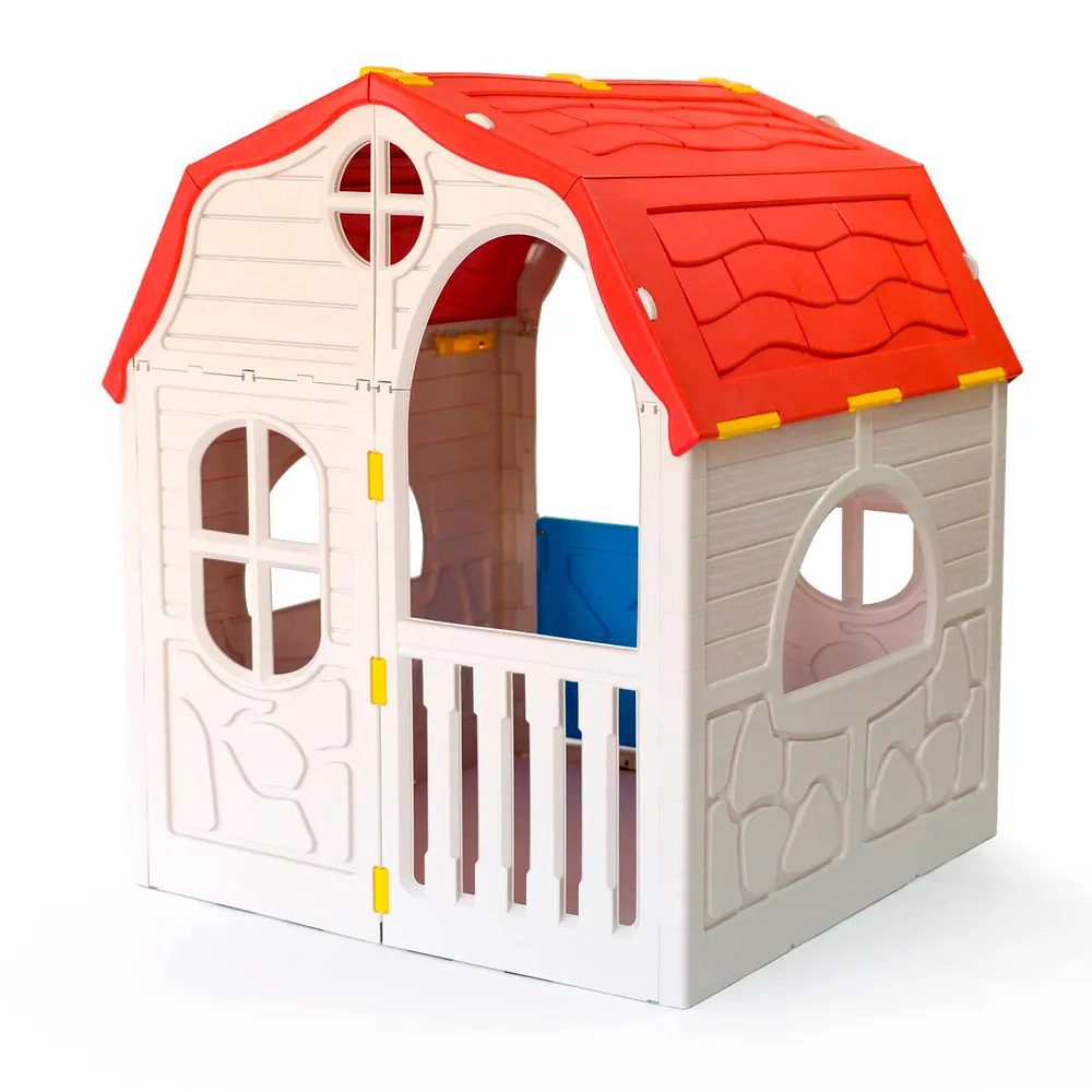 Casinha Portátil Kids Playhouse (Bege e Vermelho) Cosco