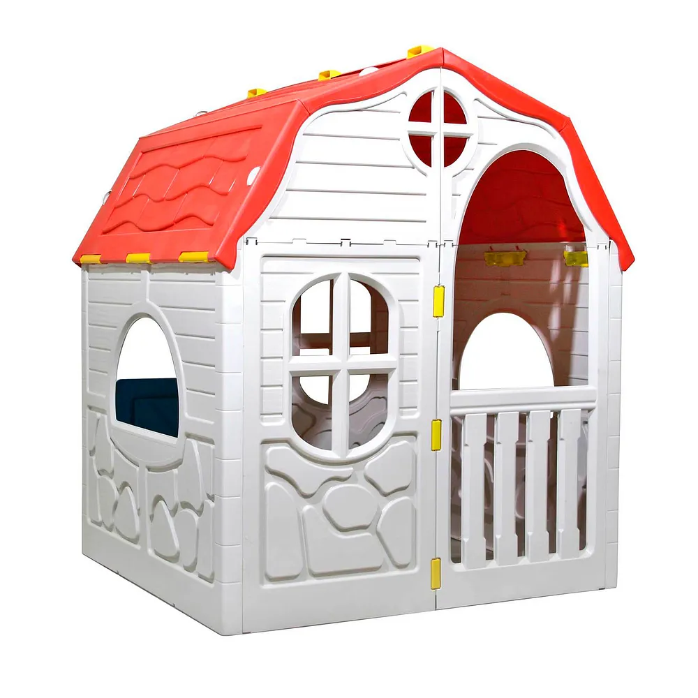 Casinha Portátil Kids Playhouse (Bege e Vermelho) Cosco
