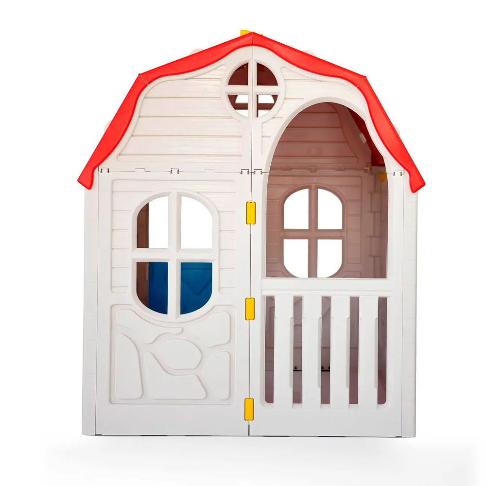 Casinha Portátil Kids Playhouse (Bege e Vermelho) Cosco