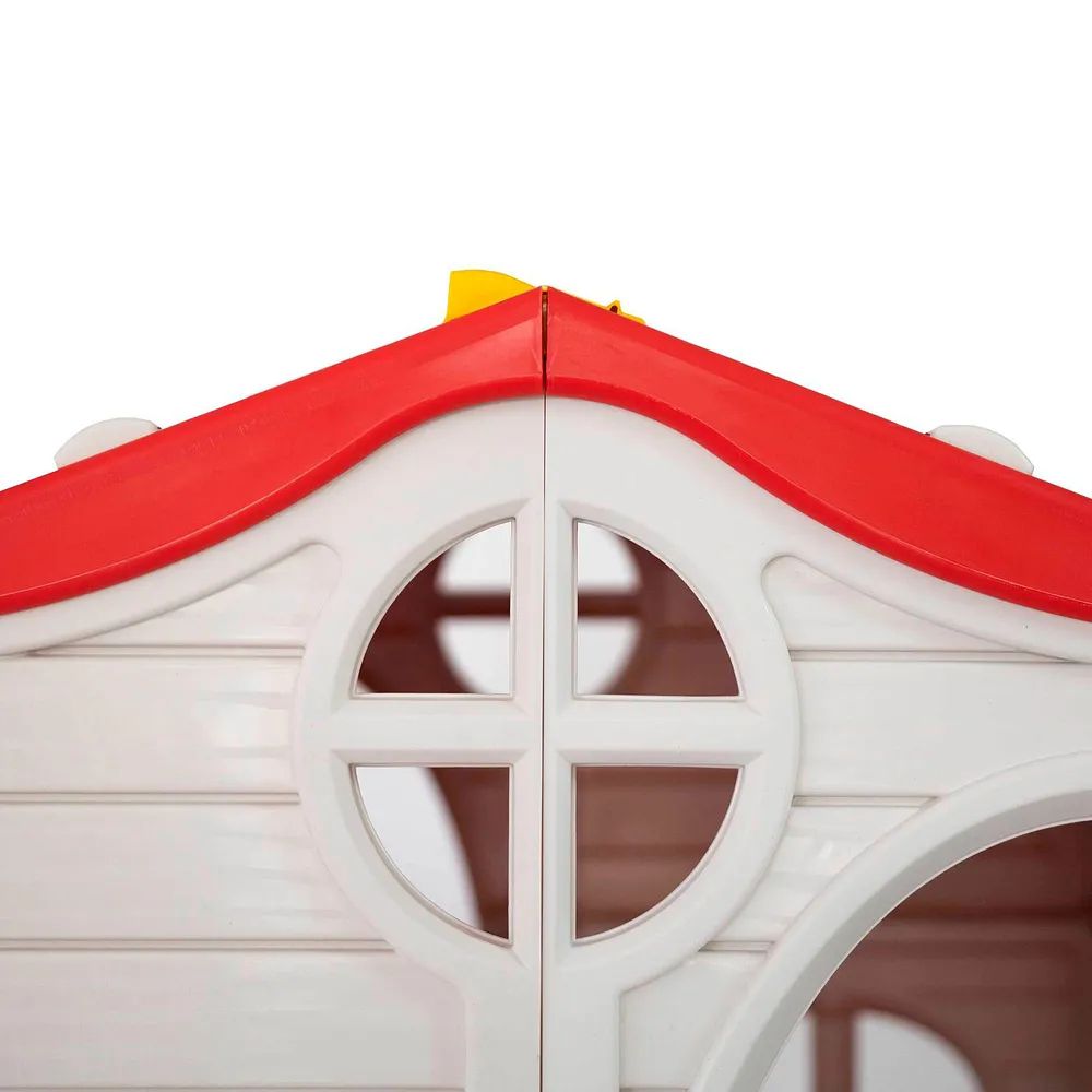 Casinha Portátil Kids Playhouse (Bege e Vermelho) Cosco