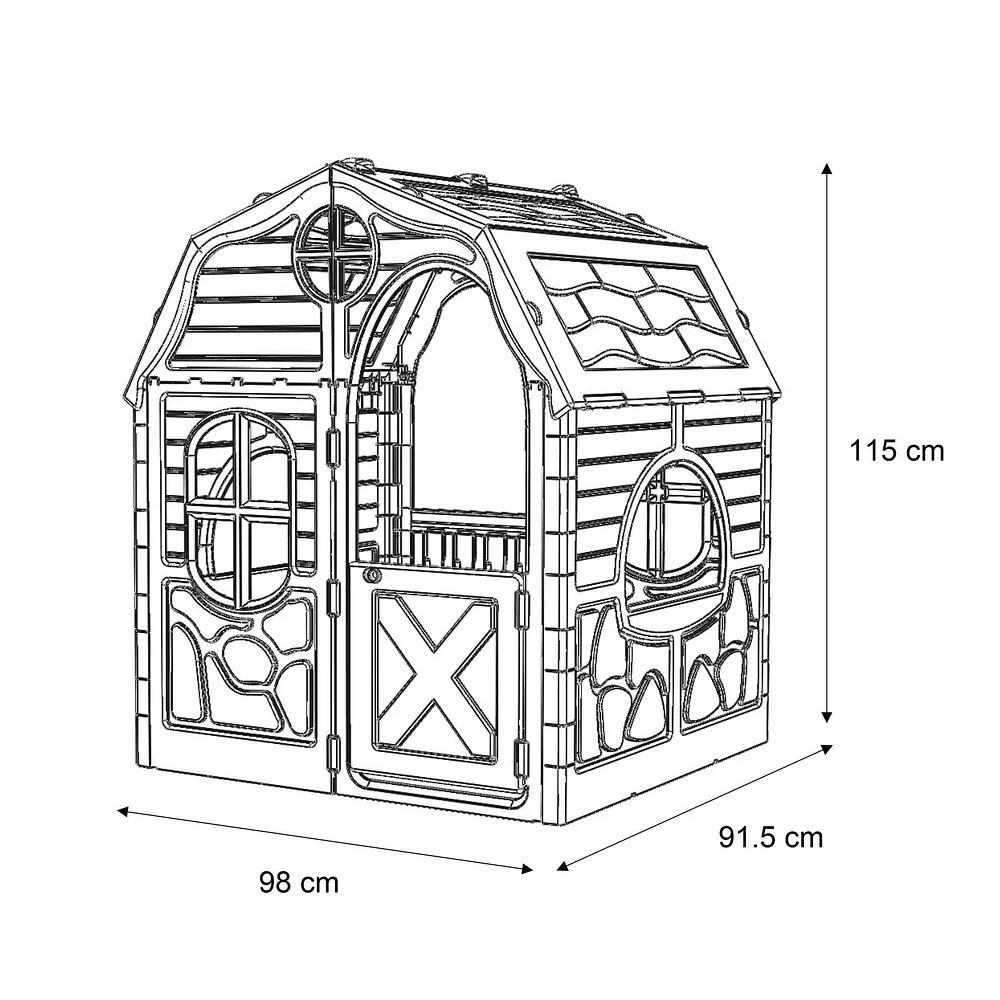 Casinha Portátil Kids Playhouse (Bege e Vermelho) Cosco