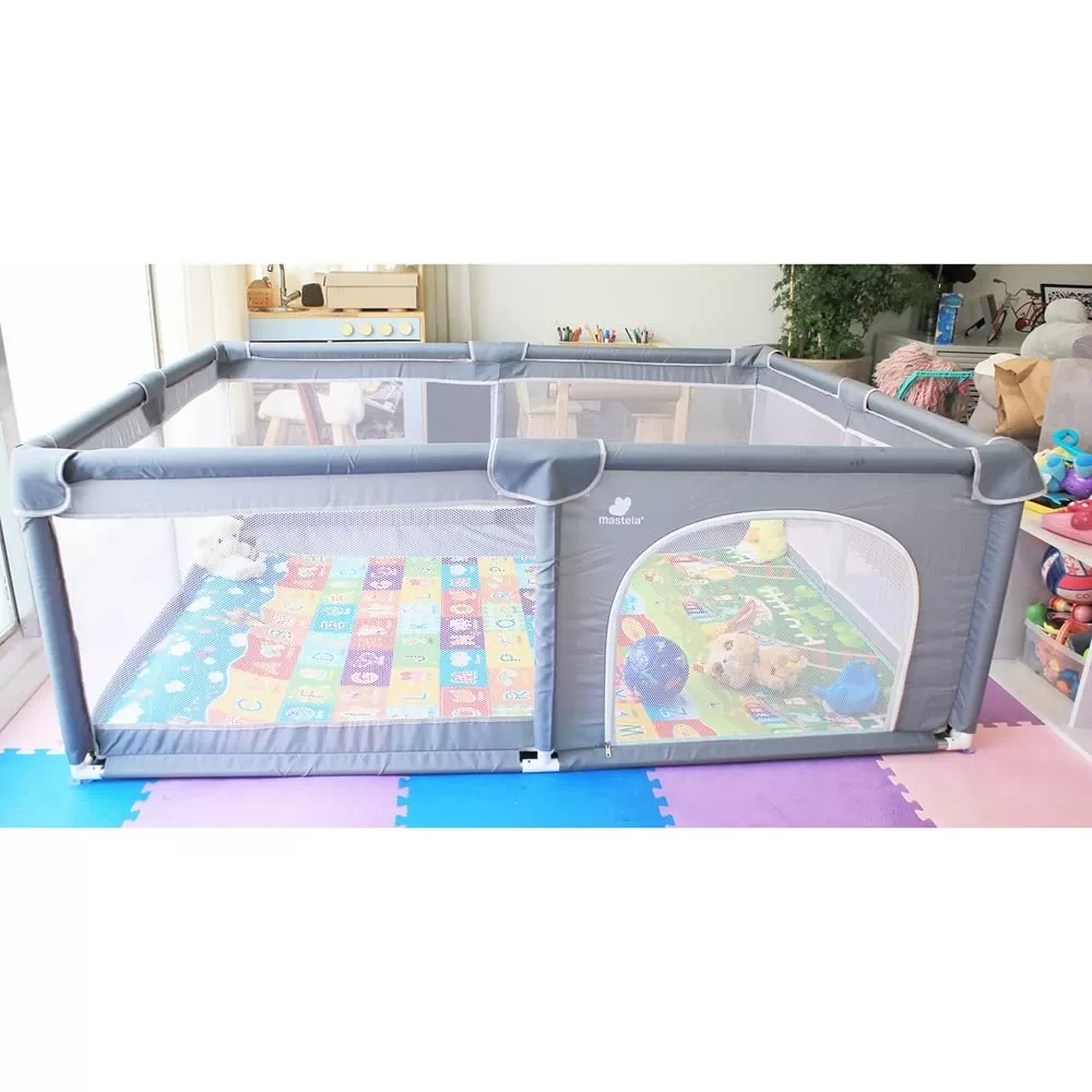 Cercado Playpen 120x180 (Cinza ou Azul) Mastela