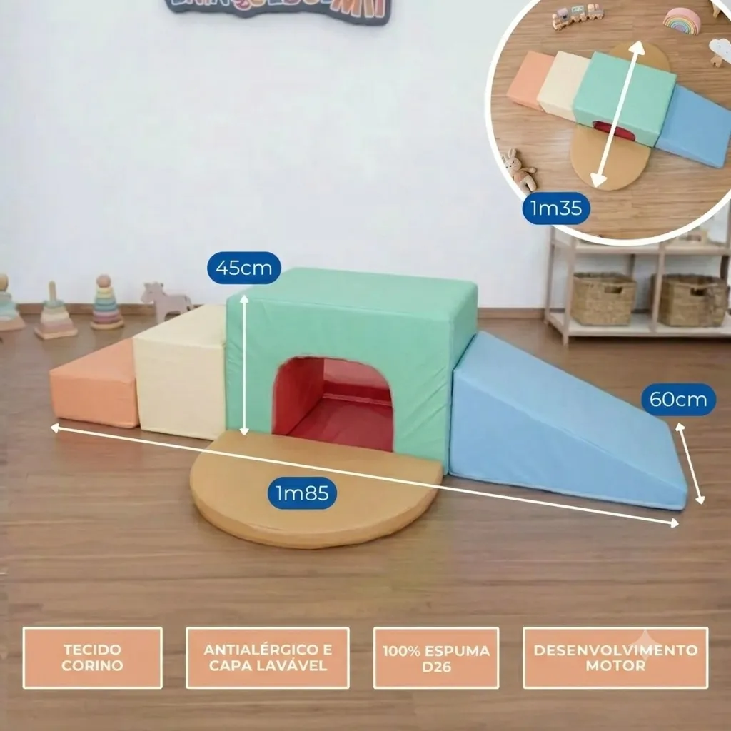 Circuito Espumado Soft Túnel - 6 Peças Brinquedos Mil