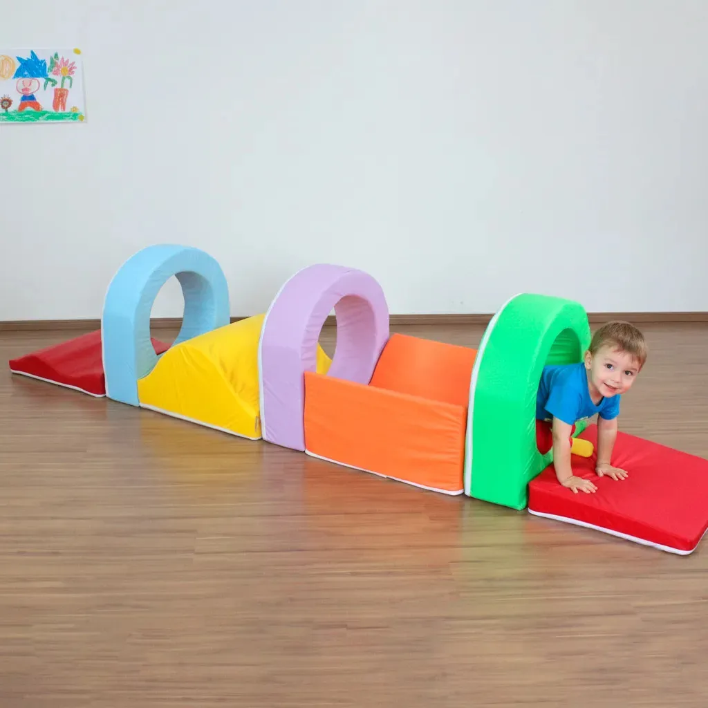 Circuito Psicomotor Modular 7 Peças com 3 Túneis Brinquedos Mil