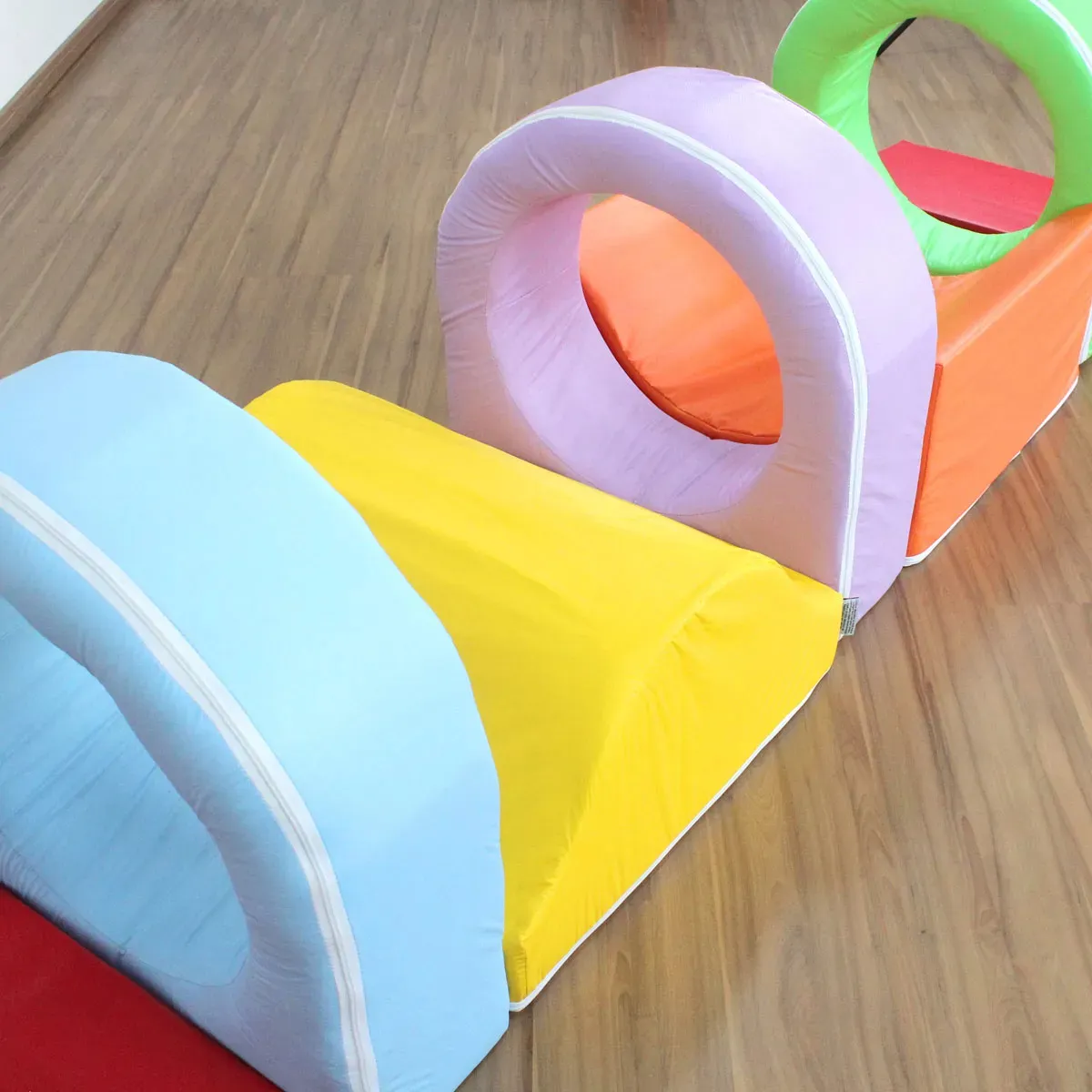 Circuito Psicomotor Modular 7 Peças com 3 Túneis Brinquedos Mil
