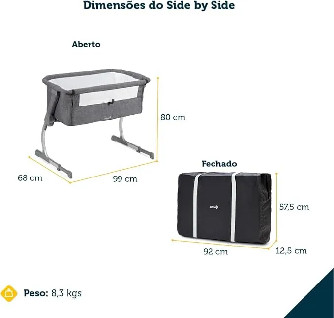 Co-Sleeper Dobrável Side By Side Safety 1st