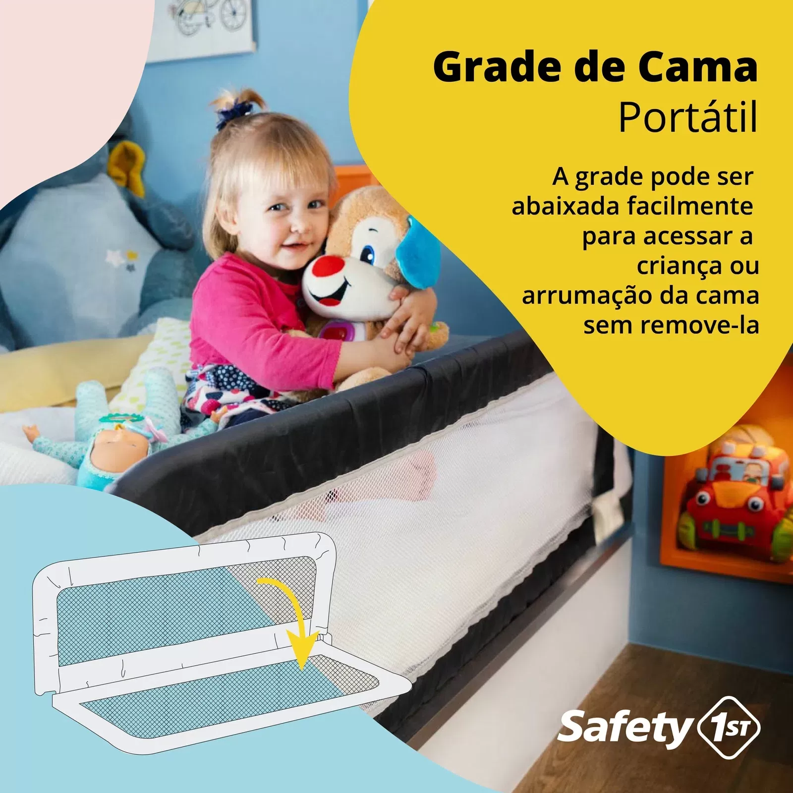 Grade de Proteção para Cama Grande Safety 1st