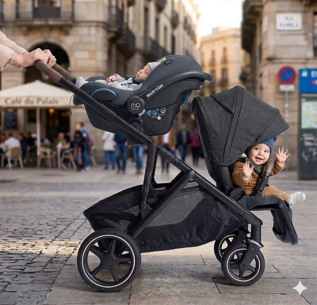 Kit Carrinho Versiti + Bebê Conforto Citi + Adaptadores Joie