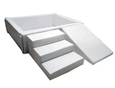 Piscina de Bolinha Quadrada Com Rampa e Escada + 300 Bolinhas Fashion Toys