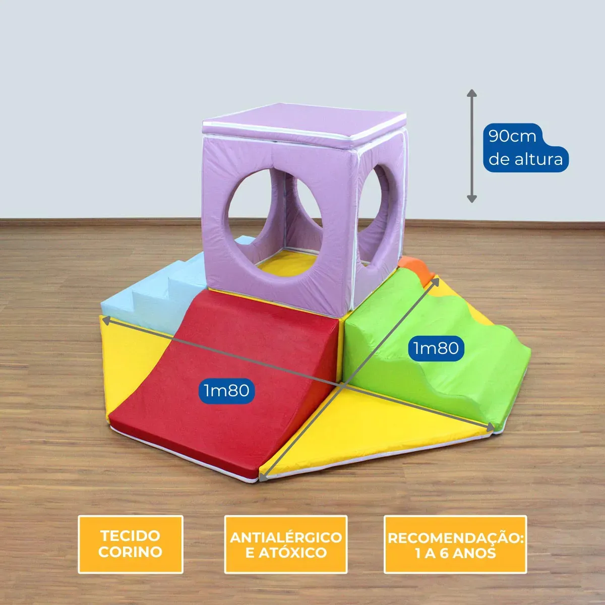 Kit Espaço Baby Espumado GG Brinquedos Mil