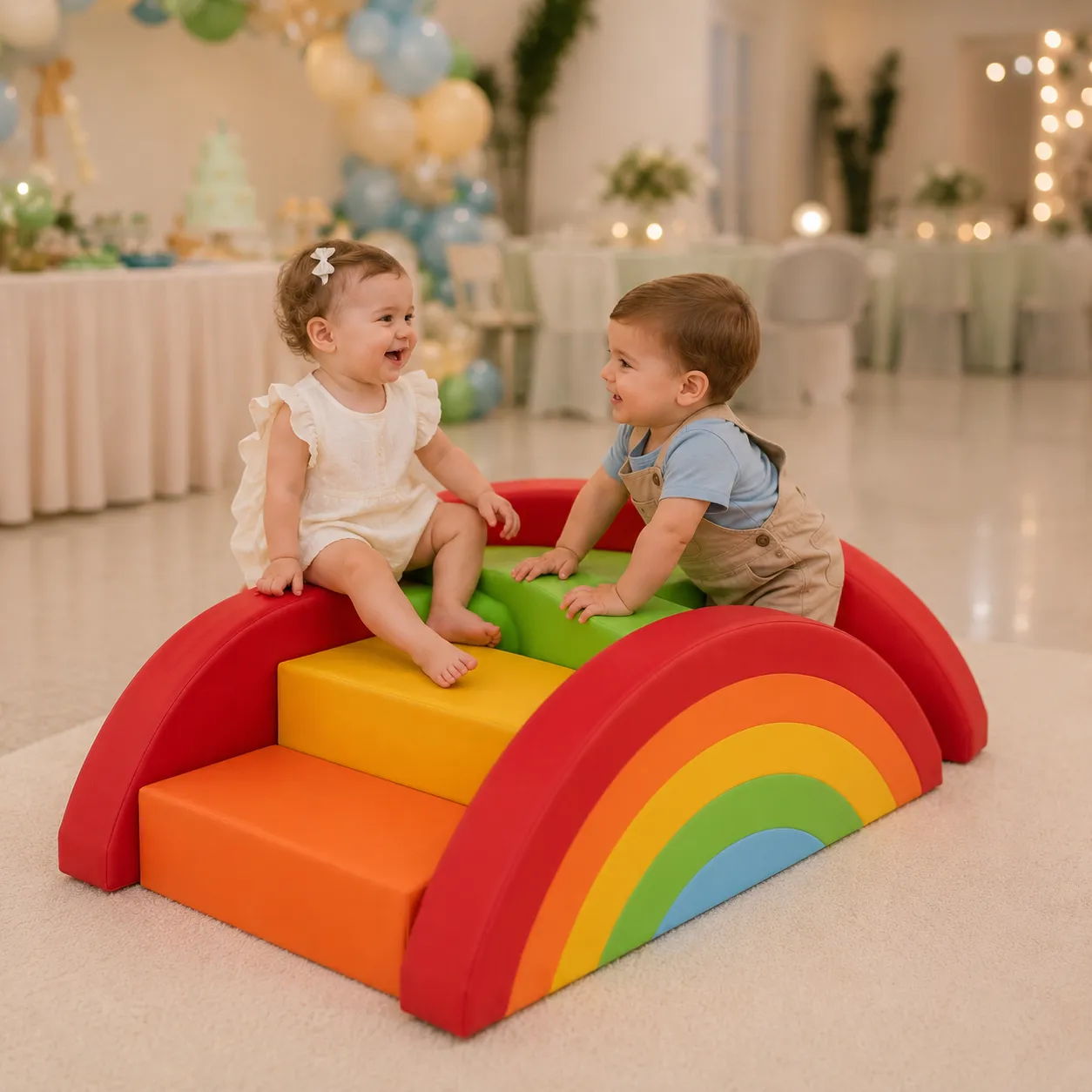 Ponte Pikler Espumada Arco-Íris Brinquedos Mil