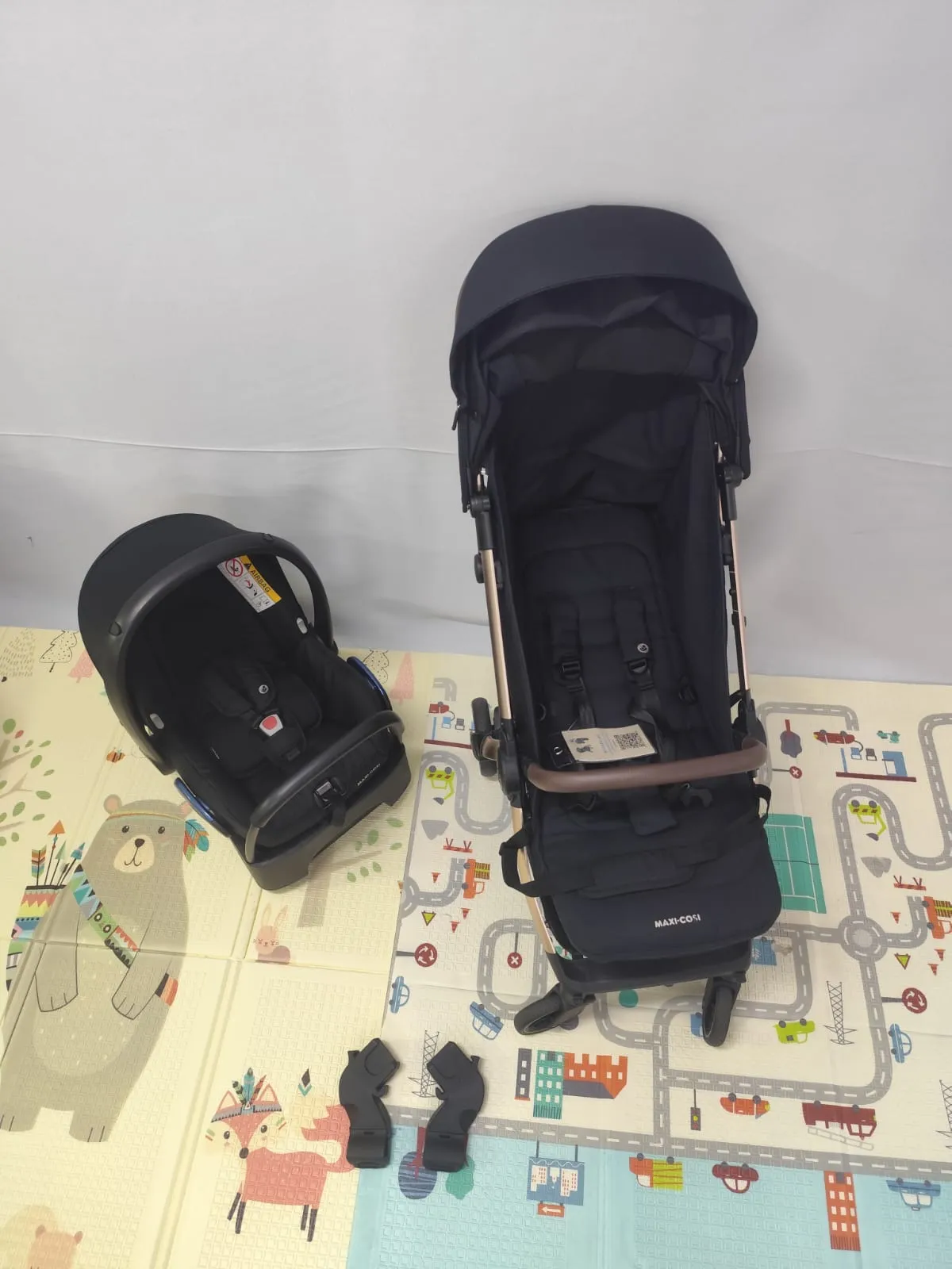 Travel System Carrinho Eva + Bebê Conforto Citi + Adaptador Maxi Cosi