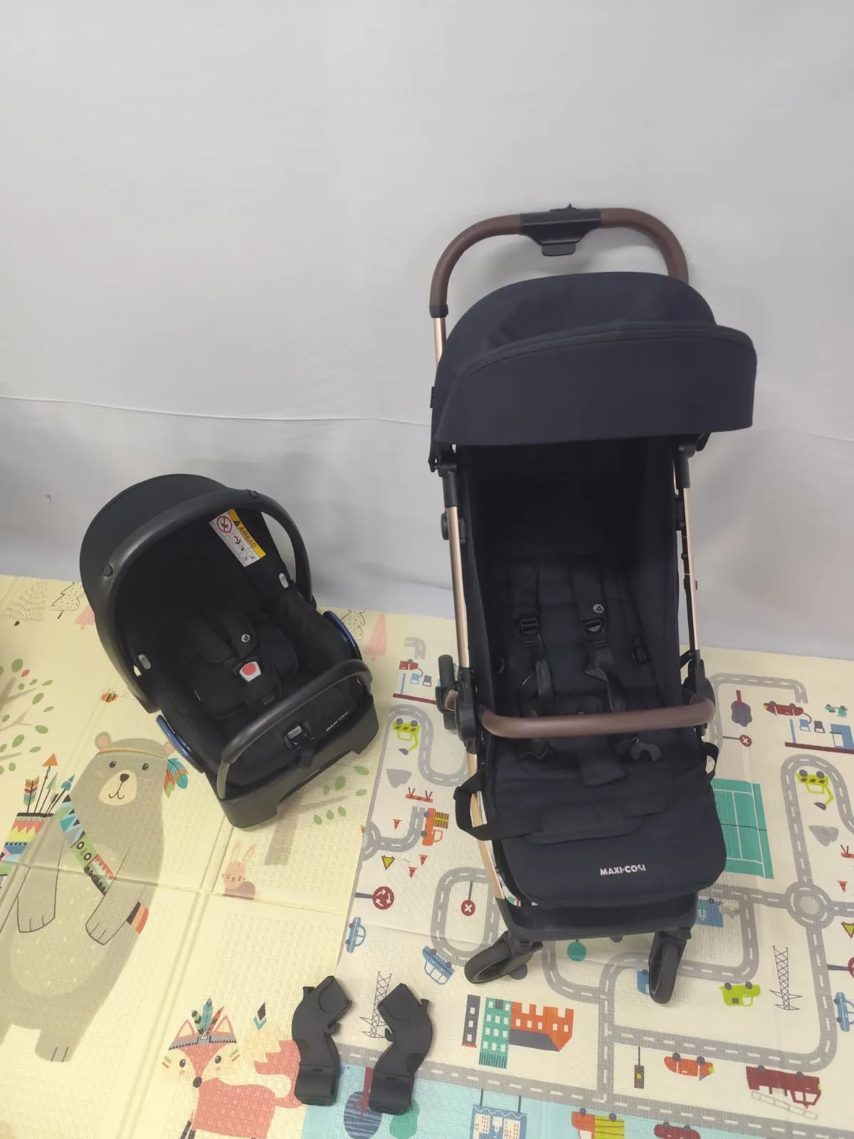 Travel System Carrinho Eva + Bebê Conforto Citi + Adaptador Maxi Cosi