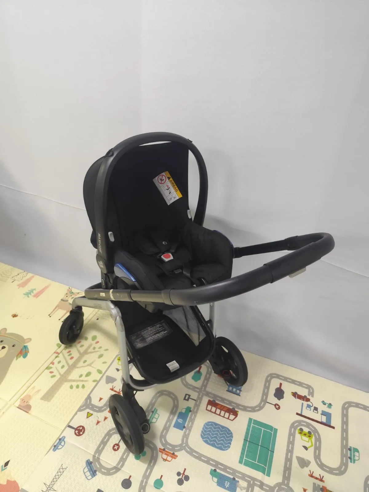 Travel System Carrinho Lila + Bebê Conforto Citi + Adaptador Maxi Cosi
