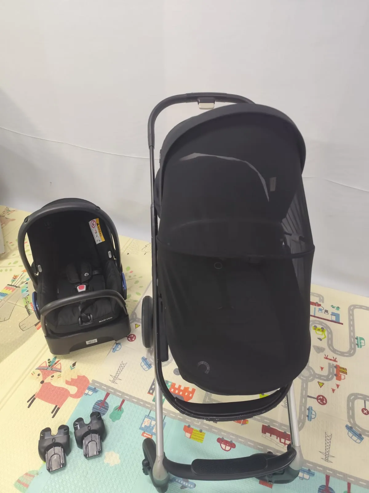 Travel System Carrinho Lila + Bebê Conforto Citi + Adaptador Maxi Cosi