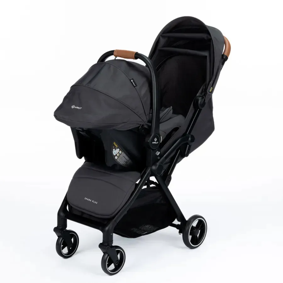 Travel System carrinho Spark Plus + bebê conforto 4Safe + adaptador Safety 1st