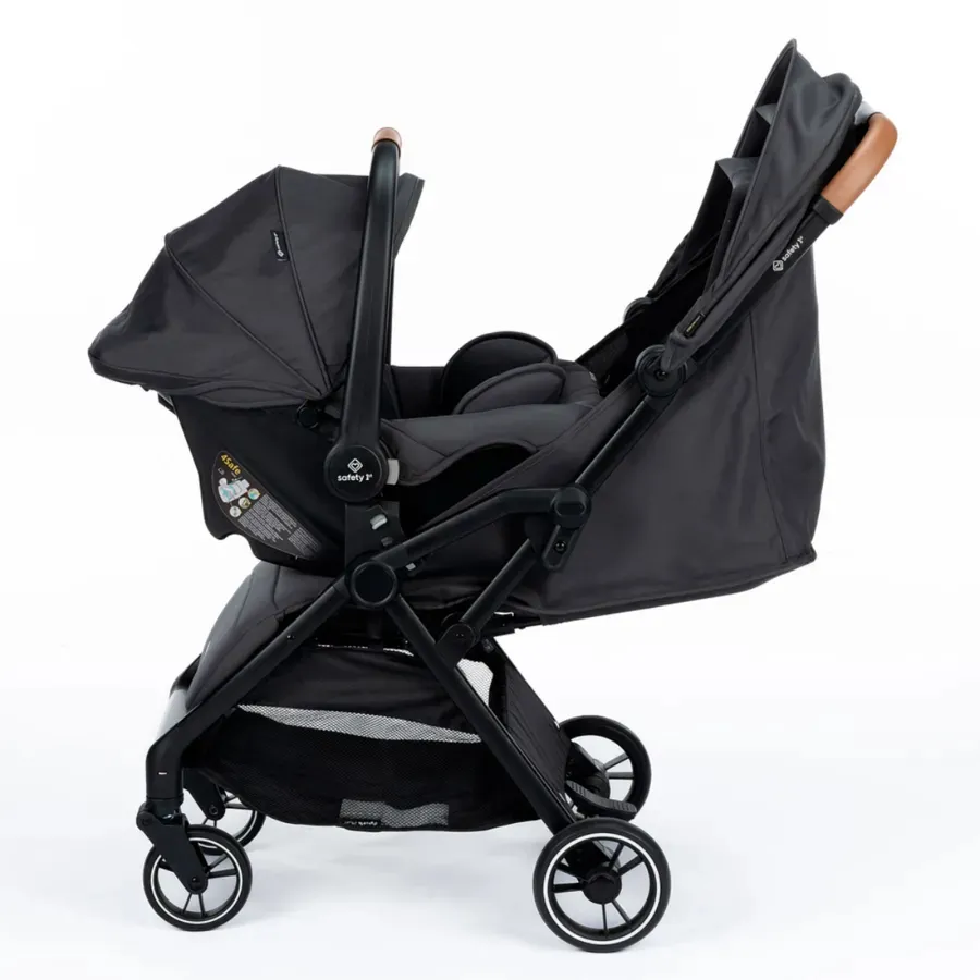 Travel System carrinho Spark Plus + bebê conforto 4Safe + adaptador Safety 1st